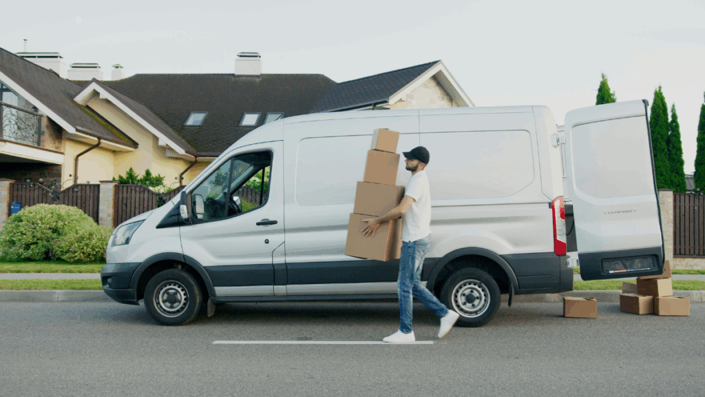 Professional movers near me Newark NJ loading truck with careful packing services