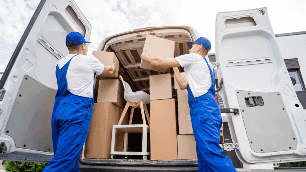 Professional movers and packers NJ using quality materials Top Jersey City movers packing office equipment Tera Moving expert packers wrapping fragile belongings