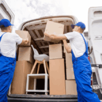 Professional movers and packers NJ using quality materials Top Jersey City movers packing office equipment Tera Moving expert packers wrapping fragile belongings